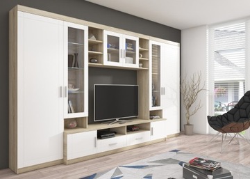 Meblościanka dąb sonoma / biały 340cm Party LP