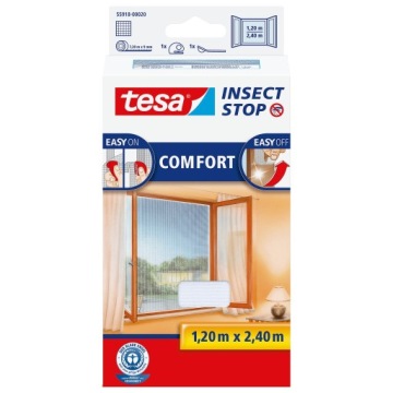 Москитная сетка tesa Comfort на окно 1,2 х 2,4 м, белая