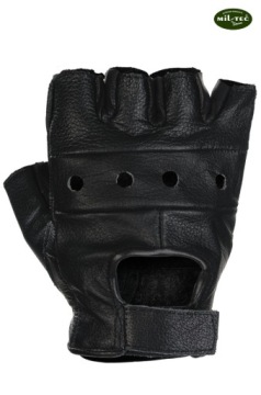 Перчатки, кожаные велосипедные перчатки Mil-Tec Biker Leather без пальцев, размер M