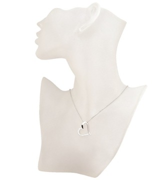 СЕРЕБРЯНАЯ ЦЕПЬ И КУЛОН-РОДАТА. СЕРДЦЕ ЦИРКОНИЙ