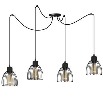 Lampa pająk loft industrialna wisząca różne kolory