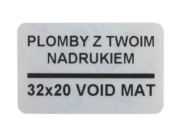 ГАРАНТИЙНЫЕ НАКЛЕЙКИ 32x20 VOID MAT 250 ШТ.