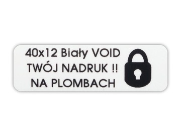 PLOMBY GWAR STICKERY VOID BIAŁY 40x12 500SZT !!