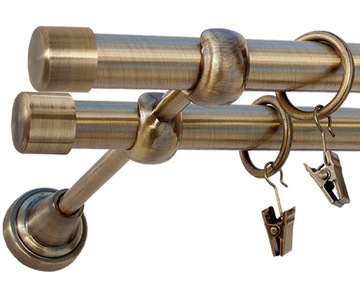KARNISZ 140 cm PODWÓJNY CLASSIC ciche kółka