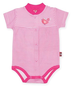 Body ROZPINANE bawełniane PINK 0-3 mies 62 cm