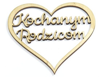 DECOUPAGE SERCE ZAWIESZKA 'Kochanym Rodzicom' DD89