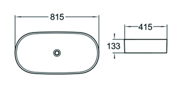 MEXEN SUZANA НАСТОЛЬНАЯ РАКОВИНА 81x41 см, ПОДСТАВНАЯ