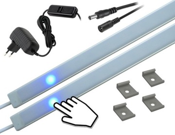 Podszafkowa listwa LED prosta 2x80cm REG DOTYKOWA