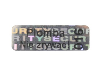 PLOMBY GWARANCYJNE STICKERY 15x5 HOLOGRAM 250SZT