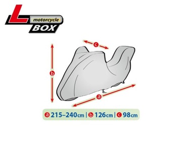 Мотоциклетный брезент размер L + багажник 215 - 240 см.