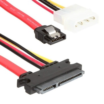 Kabel Combo HDD Sata 22Pin do Sata 7Pin + Molex 4P