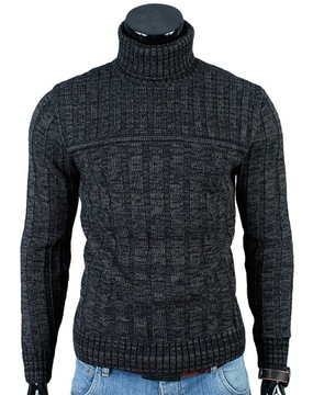 Gruby GOLF Sweter MA22 Grafit__M_PRODUKT_PL