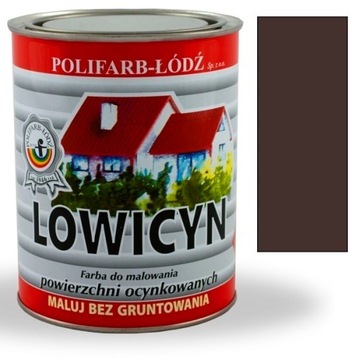 Lowicyn farba ocynk BRĄZ CZEKOLADA RAL8017 MAT 10L