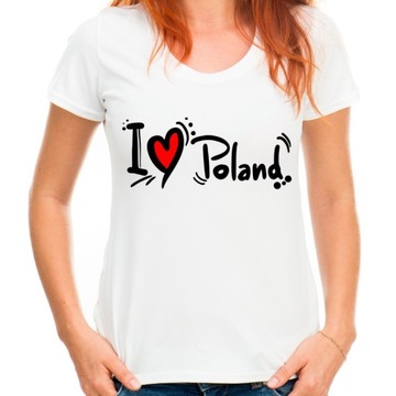 Koszulka Polska I love Poland Kocham Polskę HQ XXL