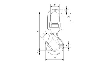 Поворотный крюк 3,15т УТВЕРЖДЕН для крана, HDS