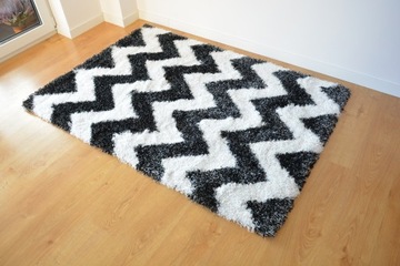 фото ориг. №3, Carpet shaggy polyester 5cm 200x300 zigzag black