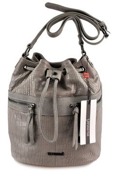 MONNARI Серая сумка-почтальон со змеиным узором