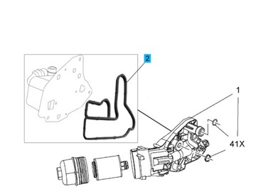 ПРОКЛАДКА МАСЛЯНОГО ОХЛАДИТЕЛЯ OPEL INSIGNIA A 2.0 CDTi