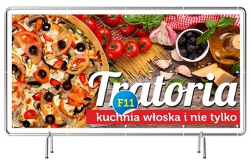 Baner REKLAMA SZYLD 2,5x1,25m - Tratoria Pizzeria