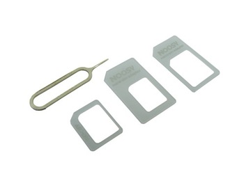 ADAPTER SIM NANO MICRO SIM + OTWIERAK KARTY ZESTAW