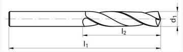 WIERTŁO METALU NWKa HSS-R DIN338 CZARNE 0,6 MM 10