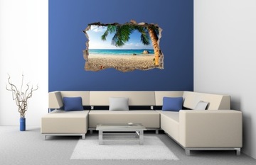 НАСТЕННЫЕ НАКЛЕЙКИ Отверстие BEACH PALMS 04 100x65 см