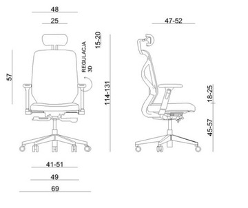 СТУЛ Hero черный ткань SM-2327 черный ERGONOMI