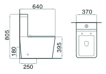 MEXEN CUBE COMPACT УНИТАЗ С МЕДЛЕННО ЗАКРЫВАЮЩИМСЯ ЖЕСТКИМ СИДЕНЬЕМ