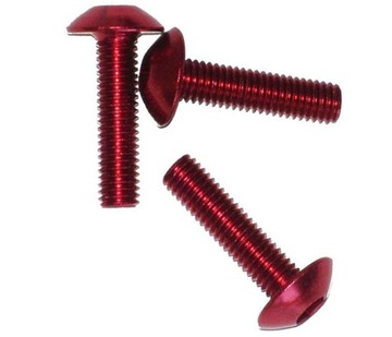 ŚRUBA 5mm OWIEWKI SZYBY BŁOTNIKA PLASTIKÓW ALU RED