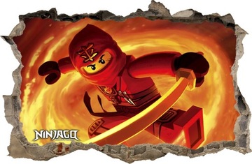 NAKLEJKI NA ŚCIANĘ Dziura LEGO NINJAGO 90 100x65cm