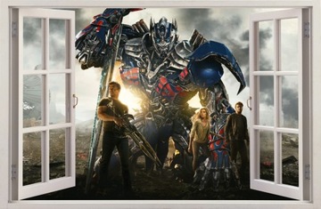 NAKLEJKI NA ŚCIANĘ Okno TRANSFORMERS 46 115x75 cm
