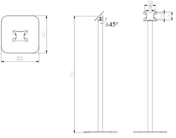 Edbak ITSV01 Подставка для планшета 7–15 футов, 5 кг