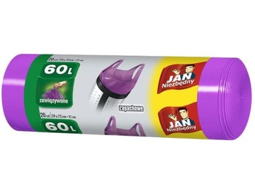 JAN NIEZBĘDNY - WORKI NA ŚMIECI 60L 20szt T-shirt