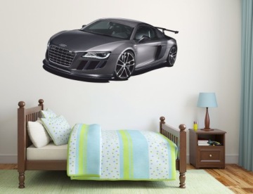 НАКЛЕЙКИ на стену автомобили Audi R8 70х33 см