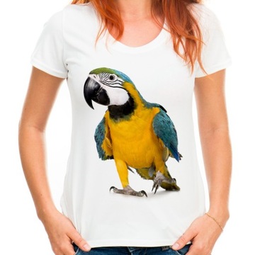 Koszulka z papugą bluzka papuga ara t-shirt HQ -XL