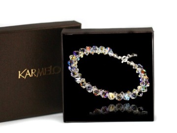 Bransoletka Ślubna kryształy Swarovski BR130 AB