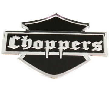 NAKLEJKA ALU EMBLEMAT MOTOCYKL CHOPPER CHROM