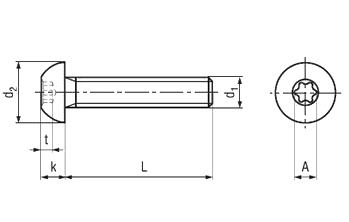 Черный шариковый винт M6x12 torx черная оцинковка 10 шт.