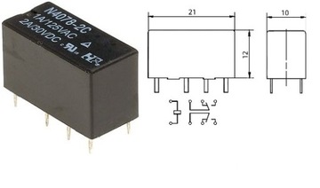Przekaźnik N4078-2C-24 JRC27F 24V DC 2A/30V