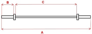 GRYF PROSTY OLIMPIJSKI OB-47 120CM /INSPORTLINE