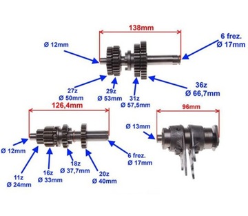 ВАЛ ROMET ZETKA ZIPP ZK50 ZK-50 Коробка передач