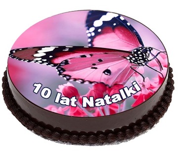 OPŁATEK NA TORT Motyl Kolorowe Motyle Motylki 20cm