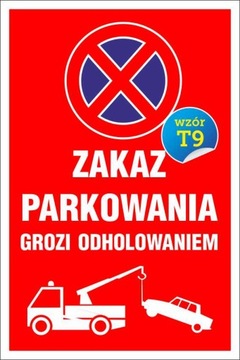 ТАБЛИЧКА - ПАРКОВКА ЗАПРЕЩЕНА 20х30 ПВХ 5мм | 24 часа