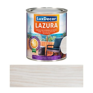 Luxdecor Lazura 4 lata ochrony 0,75l BIAŁA