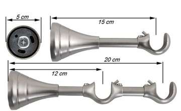 ОДИНАРНЫЙ КАРДИН. 200 см 2,0 м OPTIMA fi 19 ЗОЛОТОЙ АНТИЧНЫЙ РЕГУЛИРУЕМЫЙ КРОНШТЕЙН