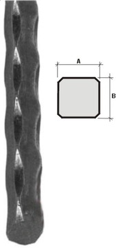 Кованный стержень 10х10, кованый забор, элемент ворот