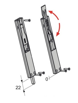 FAPIM TITAN дверной засов 140x24,5x10 мм черный