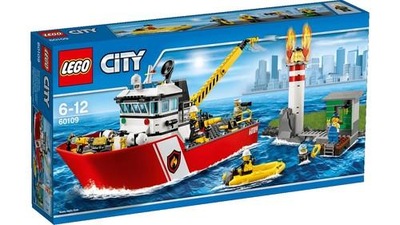 LEGO CITY 60109 ŁÓDŹ STRAŻACKA ŁÓDKA STRAŻ klocki