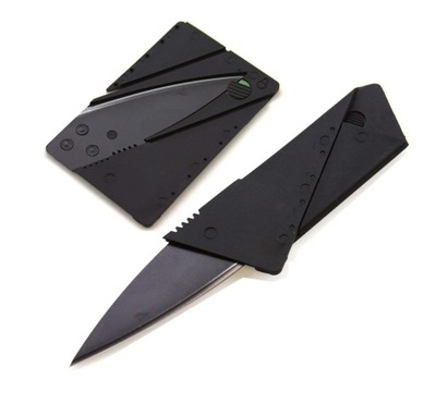 Nóż składany karta do portfela survival