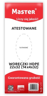 Woreczki śniadaniowe foliowe HDPE 14x4x32 Mocne